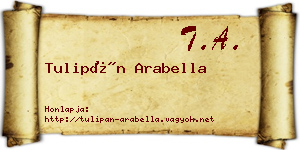 Tulipán Arabella névjegykártya